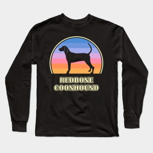 Redbone Coonhound Vintage Sunset Dog Long Sleeve T-Shirt